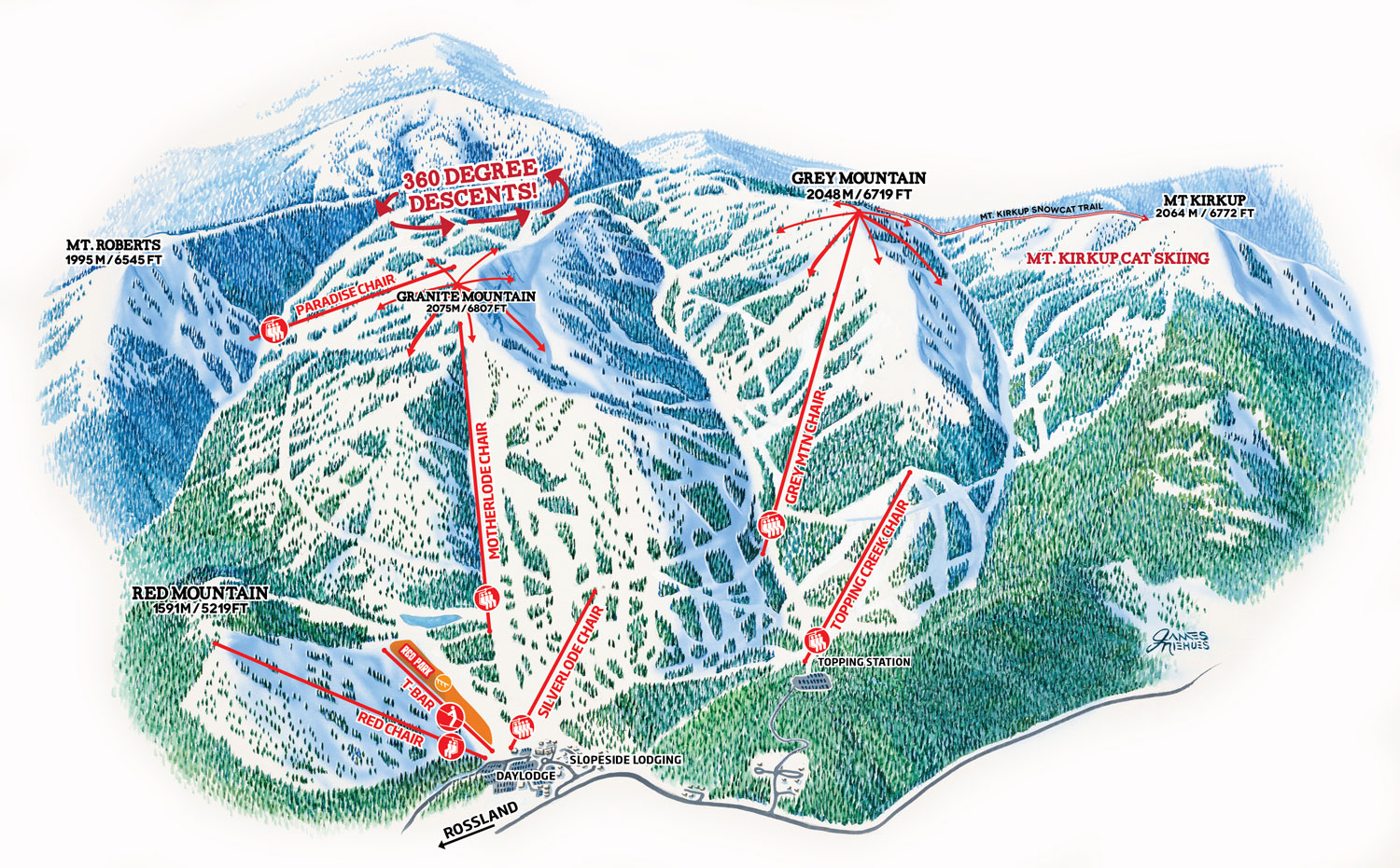 RED Stats & Trail Map - RED Mountain Resort