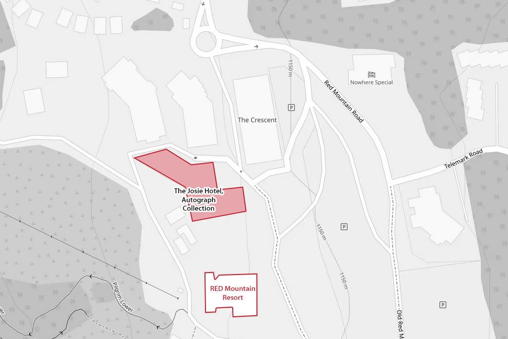 Location map for The Josie Hotel