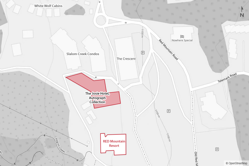 Location map for The Josie Hotel